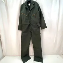 03w22060 Dickies ディッキーズ 長袖 オールインワン つなぎ LONG SLEEVE COVERALLS  オリーブグリーン  サイズ30  アメリカ製 メンズ  ツナギ