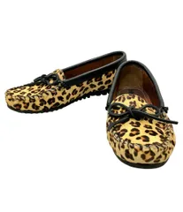 ミネトンカ ハラコレオパード柄モカシン 387F レディース SIZE 5.5 (S) MINNETONKA