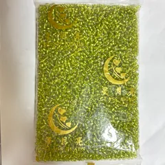 【シードビーズ　丸ビーズ　未開封品　グリーン系　約450ｇ】まとめ売り　グラスビーズ　ハンドメイド　アクセサリーパーツ　特大