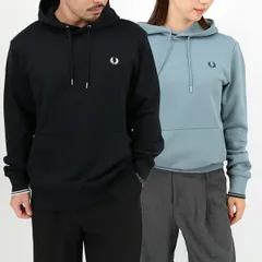 ■FRED PERRY フレッドペリー フーディー M2643 Tipped Hooded Sweatshirt 長袖 プルオーバー ロゴ パーカー　ユニセックス 男女兼用