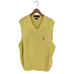 ポロバイラルフローレン Polo by RALPH LAUREN ポニー刺繍 コットン ニットベスト メンズ import：XL 