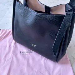 極美品 kate spade ケイトスペード ノットラージ ワンショルダーバッグ 肩掛けバッグ ラージ シボ革 ブラック A4収納可 本革  レザー 通勤通学