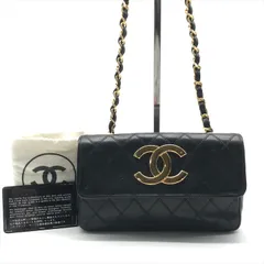 美品 CHANEL シャネル デカココマーク マトラッセ ビコローレ プッシュロック チェーン ショルダー バッグ ブラック 鞄 BAG k6822