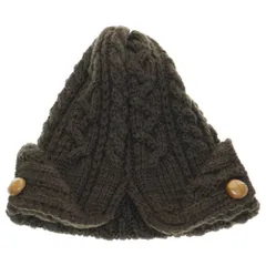 HIGHLAND 2000 (ハイランド) BRITISH WOOL ブリティッシュウール ボタン付き ニット帽 ビーニー ブラウンのサムネイル