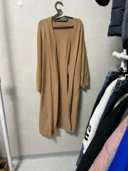 ベージュ色 ロングカーディガン サイズFree