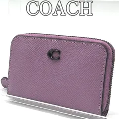 コーチ COACH PVC レザー カードケース コインケース パスケース ラベンダー ミニ財布 Compact Card Case Lavender