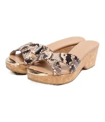 美品 ジミーチュウ ウェッジソールサンダル パイソン柄 レディース SIZE 37 (L) Jimmy Choo
