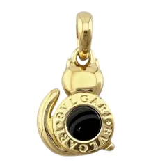 ブルガリ ブルガリブルガリ ペンダントトップ 18金 K18イエローゴールド オニキス レディース  BVLGARI  中古 ブルガリ