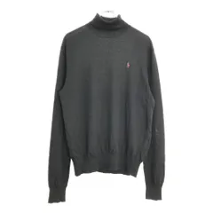 Polo by Ralph Lauren ポロ ラルフローレン タートルネック ウールニット セーター ブラック(メンズ L)中古 古着 V8171
