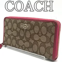 コーチ COACH シグネチャー キャンバス 長財布 ラウンドジップ ピンク Y2K Zip Around Long Wallet Signature Pink