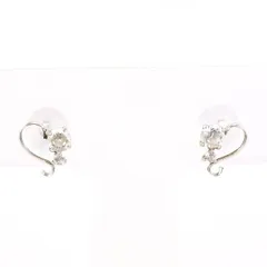 K14WG　ピアス　pierced earrings　ジルコニア　総重量約0.4g