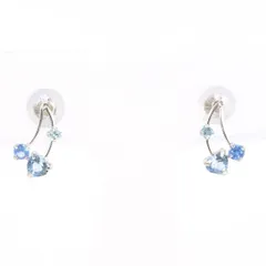 K10WG　ピアス　pierced earrings　色石　総重量約0.4g