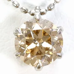PT1000　PT850　ネックレス　necklace　ダイヤ　1.010　鑑定書　総重量約2.4g　約40cm