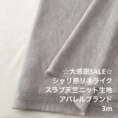 A9X/6982◆2m 感謝祭/ポリ系スラブ天竺ニット生地/アパレル/生地のM