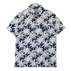 サイズ：M TOMMY HILFIGER GOLF トミー ヒルフィガーゴルフ  半袖ポロシャツ ヤシの木 総柄 ネイビー系 [240101550796] ゴルフウェア メンズ ストスト