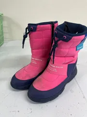 送料込み☆MoonStar ムーンスター☆ 防寒シューズ スノーブーツ☆ピンク ネイビー☆キッズ 23.0cm #61010mt464