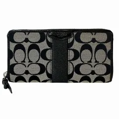コーチ　COACH　シグネチャー　ストライプ　アコーディオン　ジップ　ラウンドファスナー　F51710　長財布　レディース