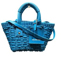 ⑨BALENCIAGA ネオンイエロー 編み込み ハンドバッグ - メルカリ