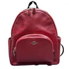 コーチ　COACH　5666　レザー　レッド　バッグ　リュック　レディース