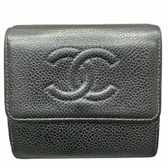 シャネル　CHANEL　ココマーク　Wホック　3つ折り財布　レディース