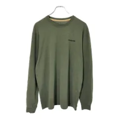patagonia パタゴニア ロゴ 長袖Ｔシャツ アウトドア グリーン(メンズ M)中古 古着 V8195