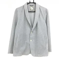 【超美品】タケオキクチ ジャケット 白×グレー 織生地 ショールカラー  メンズ 1 ゴルフウェア TAKEO KIKUCHIのサムネイル