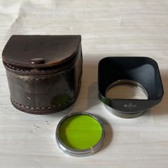 キヤノン レンズフード 50mm F1.8 + カブセ式リング 本革ケース付き