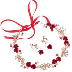 ☆ レッド ☆ ヘアアクセサリー ヘッドドレス ヘアアクセサリー キッズ 花 髪飾り カチューシャ ヘアアクセ ヘッドドレス キラキラ 結婚式 お呼ばれ ピアノ発表会 子供 子ども 女の子 フォーマル ドレスアップ おしゃれ かわいい フラワーガール