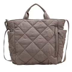 ☆ グレー ☆ ショルダーバッグ 軽量 カジュアル ショルダーバッグ キルティング レディース トートバッグ キルティングバッグ 斜めがけバッグ 斜め掛け 大容量 ハンドバッグ トートバック 通勤 通学 おしゃれ かわいい シンプル カジュアル 肩掛け 軽量