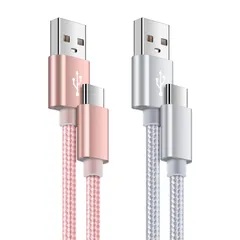 USB Type-C ケーブル QC3.0対応 【2本セット＆0.91ｍ】 usb c ケーブル スマホ充電ケーブル タイプC ケーブル iPoto 急速充電 Android充電ケーブル usbケーブル 充電ケーブル USBコード データ転送 断線防止 高耐久