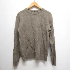 無印良品 良品計画 クルーネック ニット セーター M 茶 ブラウン ウール100％