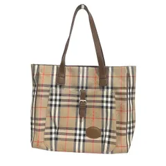 バーバリー　BURBERRY　ノバチェック　キャンバス×レザー　バッグ　トートバッグ　レディース