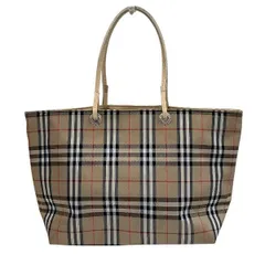 バーバリー　BURBERRY　ノバチェック　ナイロン×レザー　バッグ　トートバッグ　レディース