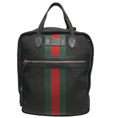 グッチ　GUCCI　シェリー　495558　ウェブストライプ　2way　バックパック　バッグ　リュック　ユニセックス　美品
