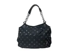 agnes b VOYAGE (アニエスベーボヤージュ) ハンドバッグ ドット 水玉 ナイロン×レザー ブラック レディース/045