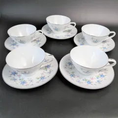ノリタケ　早春　カップ＆ソーサ―　5客　　花柄　傷等ない美品
