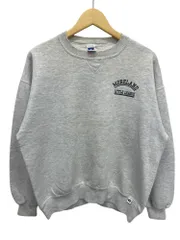 RUSSELL ATHLETIC (ラッセルアスレティック) プリントスエット トレーナー USA製 80S 90S 裏起毛 両面 前V 古着 ビンテージ MORELAND L グレー メンズ/045
