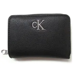 【新品 未使用】Calvin Klein Jeans カルバンクライン アウトレット サイフ ロゴ ウォレット コンパクト財布 ミニ財布 二つ折り財布 4K1009G 001