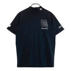 サイズ：5 PEARLY GATES パーリーゲイツ 2024年モデル バックプリント ハイネック半袖Tシャツ  ブラック系 [240101561448] ゴルフウェア メンズ ストスト