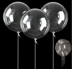 【Charming Club】アクアバルーン 12cm 50個入り ヘリウム 透明バルーン ボボ 風船 クリア フラワー 材料 PVC バブルバルーン シャホン玉 DIY 装飾用 飾り 再利用可能 クリスマス 結婚式 母の日 父の日 誕生日 記念日 プレゼン