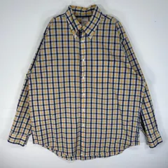 古着 ブルックスブラザーズ Brooks Brothers 長袖シャツ チェック REGULAR fit 胸ポケ L  イエロー系 マルチカラー メンズ