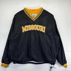 古着 チャンピオン Champion ナイロンジャケット 大きいサイズ ナイロンプルオーバー Vネック カレッジ 2XL  ブラック メンズ