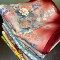 【まとめ売り】正絹訪問着14枚 リメイク素材　ハンドメイド向け