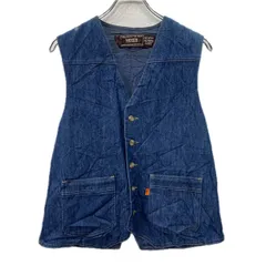Levi's デニムベスト M～ インディゴブルー リーバイス ボタン ポケット デニム ベスト リーバイスアクションスーツ 無地 春物 a711-5747