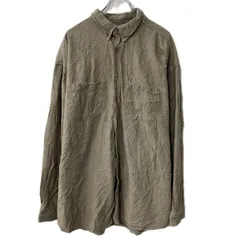USA製 L.L.Bean 長袖 無地シャツ 2XL ベージュ エルエルビーン ボタンダウン 胸ポケット コットン 長袖シャツ トップス 春物 a711-5752のサムネイル