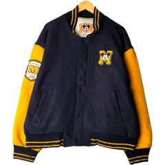 古着 90年代 THE Disney STORE MICKEY MOUSE ミッキーマウス ウールスタジャン アワードジャケット バーシティジャケット USA製/eaa593816
