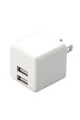 エレコム USB充電器 USB コンセント 合計12W (5V/2.4A) 2ポート USB-A コンパクト 折りたたみ式プラグ iPhone15、Androidなど各種対応 ホワイト EC-AC3912WH