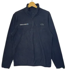 THE NORTH FACE/ザノースフェイス ハーフジップ フリース アノラック プルオーバー フロント刺繡 企業ロゴ刺繍 オーバーサイズ ビッグシルエット HONDURAS製 Mサイズ ブラック