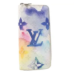 ルイヴィトン 財布 レディース ジッピーウォレットヴェルティカル ファスナー長財布 モノグラムウォーターカラー カラフル Louis Vuitton M80499 中古