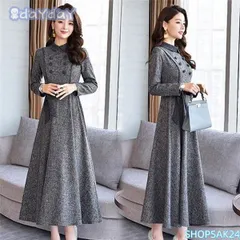 ワンピース レディース きれいめ ロングワンピース 40代 フォーマル ドレス 結婚式 二次会 パーティドレス 秋ワンピース aライン 母親 ママワンピース 大人上品676